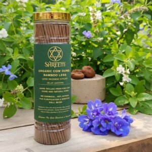 Shreem Organic Cow Dung Bamboo Less Incense Sticks (Blue Lagoon)
