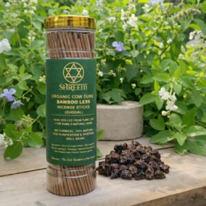 Shreem Organic Cow Dung Bamboo Less Incense Sticks (Guggal)